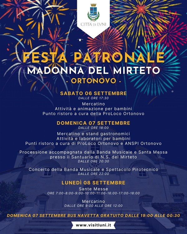 Festa Patronale B.V. Madonna del Mirteto - Ortonovo