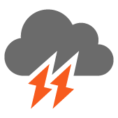 Muy nuboso con lluvias y tormentas