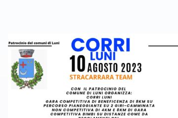 CORRI LUNI - GARA PODISTICA  E CAMMINATA DI BENEFICENZA RIVOLTA AD  ADULTI E BAMBINI